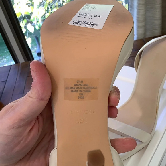 NWT Nine West Beige Zadie Square Toe Stiletto Size 9.5 - Picture 8 of 8